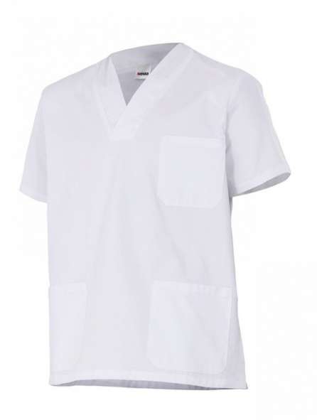Mẫu áo trắng dành cho bác sĩ y tá màu trắng không cổ